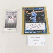 Karl-Anthony Towns Signed Draft Card with COA