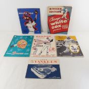 6 1950s-70s Baseball scorebooks & yearbooks
