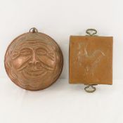 Antique Pudding Form & Rooster Relief