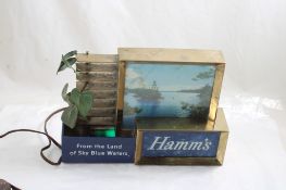 Hamm's Beer Lighted Bar Back Sign WORKS
