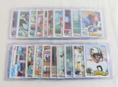 20 70s & 80s Topps Football cards with Stars