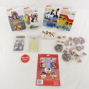 Beatles Hot Wheels, Cards, Pins, M. Jackson Pins