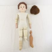 Antique Doll, Sawdust body, Repainted Head