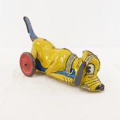 1939 Walt Disney Pluto Tin Lever Action toy, works
