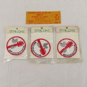 Unused 1969 Woodstock Ticket & Jacket Patches