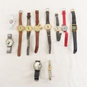 8 Mickey Mouse , 1 Popeye & 2 Other Watches