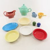 11 Pieces Fiestaware HLC, Teapot & more 80s 90s
