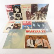 10 Vintage Beatles LP Record Albums