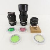 3 Nikon Lenses, 28mm f/2.8 D, 105mm f/2.5