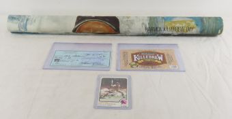 Harmon Killebrew signed root beer label & check