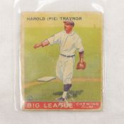 1933 Big League Harold (Pie) Traynor rookie card
