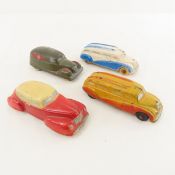 4 Sun Rubber Vehicles - 2 Buses, Military & Chevy