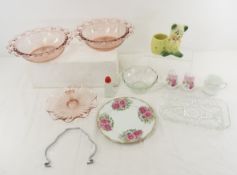 Vintage Pink Depression Glass Bowls & more