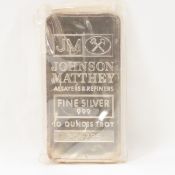 Johnson Matthey 10ozt .999 Silver Bar