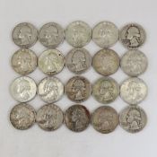 $5 Face Washington Silver Quarters 1950s-1960s
