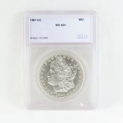 1891 CC Morgan Silver Dollar SEGS MS63