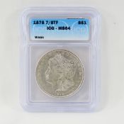 1878 7/8 TF Morgan Silver Dollar ICG MS64
