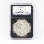 1904 O Morgan Silver Dollar NGC MS63 25th Anniv.