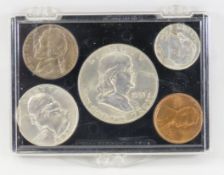 1951 D US Silver Mint Set in case