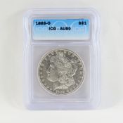 1889 O Morgan Silver Dollar ICG AU50