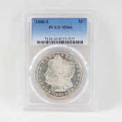 1880 S Morgan Silver Dollar PCGS MS66
