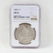 1882 Morgan Silver Dollar NGC MS63