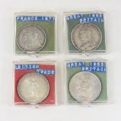 Great Britain & France Large Silver Coins