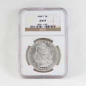 1892 O Morgan Silver Dollar NGC MS64