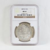 1885 CC Morgan Silver Dollar NGC MS64