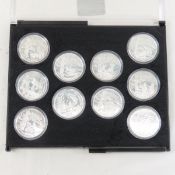 1962 Alaska 1ozt .999 Silver 10 Coin set - Proofs
