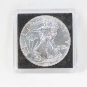 1998 American Silver Eagle BU in case