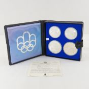 1976 Canada 4 Coin Sterling Silver Olympic coins