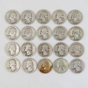 $5 face 1930s & 1940s Silver Washington quarters