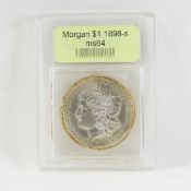 1898 S Morgan Silver Dollar USCG MS64