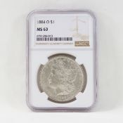 1884 O Morgan Silver Dollar NGC MS63
