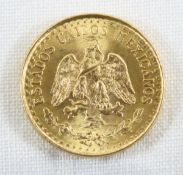 1943 M Mexican Dos Pesos Gold Coin