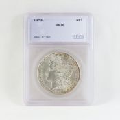 1887 S Morgan Silver Dollar SEGS MS65