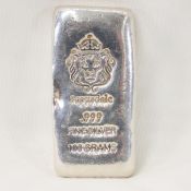 100 gram .999 Silver Scottsdale Silver Loaf Bar