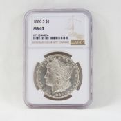 1880 S Morgan Silver Dollar NGC MS63