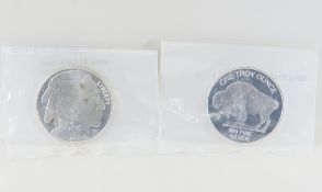 2 1ozt .999 Silver Buffalo Rounds