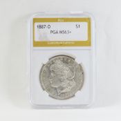 1887 O Morgan Silver Dollar PGA MS63