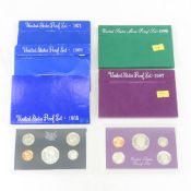 5 US Proof Sets 1968, 1969, 1971, 1987, 1998