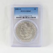 1882 O Morgan Silver Dollar PCGS MS62