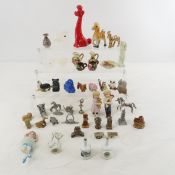 Pewter, Stone & Other Miniature Animals & Figures