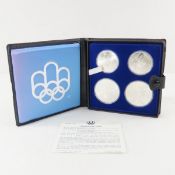 1976 Canada 4 Coin Sterling Silver Olympic coins