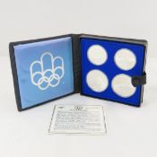 1976 Canada 4 Coin Sterling Silver Olympic coins