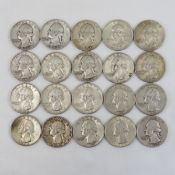 $5 face 1959s & 1960s Silver Washington quarters