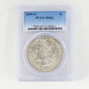 1899 O Morgan Silver Dollar PCGS MS63