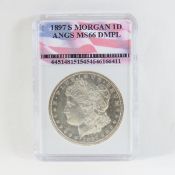 1897 S Morgan Silver Dollar ANGS MS66 DMPL