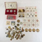 Collection of Foreign Coins & tokens